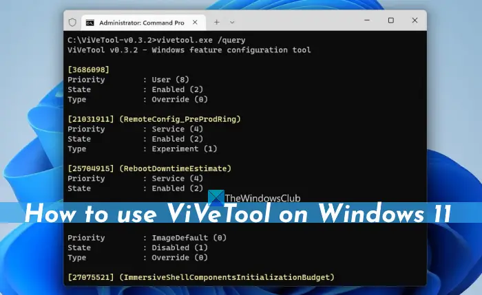 How to use ViVeTool on Windows 11