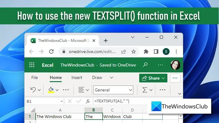 How to use the new TEXTSPLIT() function in Excel