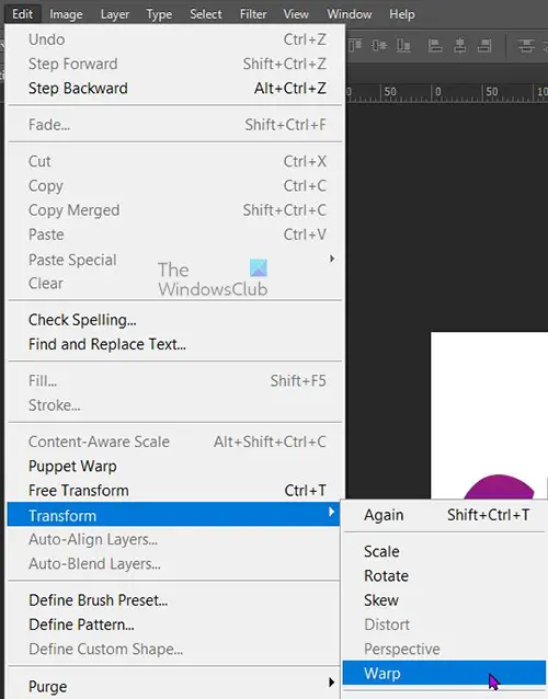 How to warp a gradient with text in Photoshop - Warp 1