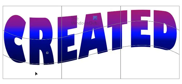 How to warp a gradient with text in Photoshop - Warp transform grid