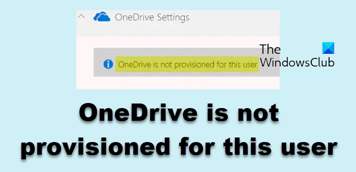OneDrive is not provisioned for this user