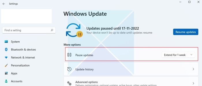 Unpause Windows updates