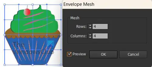 Using Envelope to reshape objects in Illustrator - Envelope Mesh Options