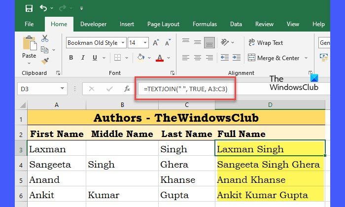 Using TEXTJOIN using a single delimiter