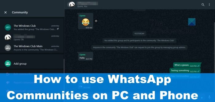 How to use WhatsApp Communities on PC and Phone