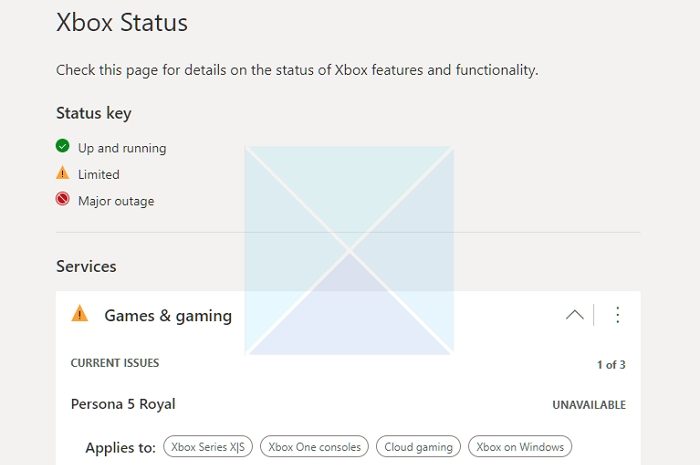 Xbox Service Status