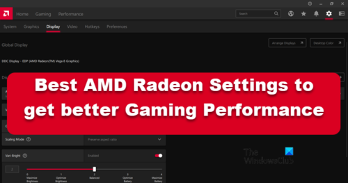OPTIMAL AMD SETTINGS visual data 7