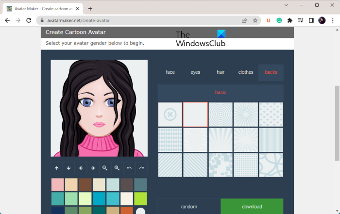 How to make a Cartoon Avatar on Windows 11/10?