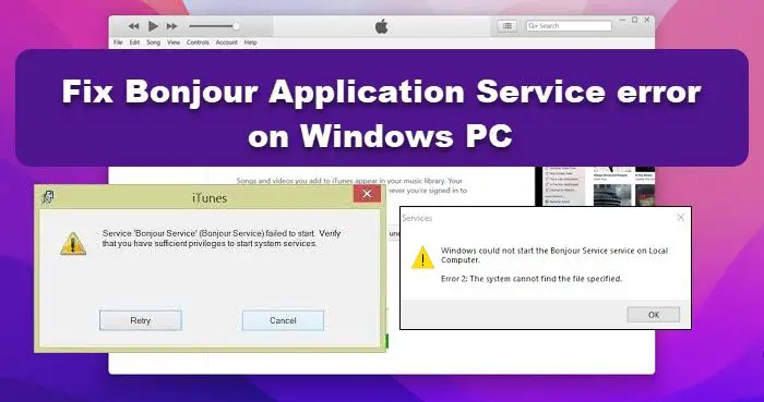 Fix Bonjour Application Service Error on Windows PC