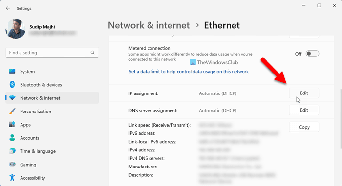 How to change Default gateway in Windows 11/10