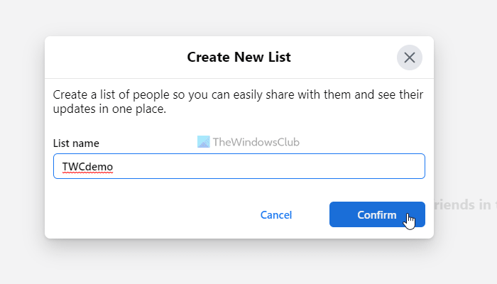 How to create custom friend list on Facebook