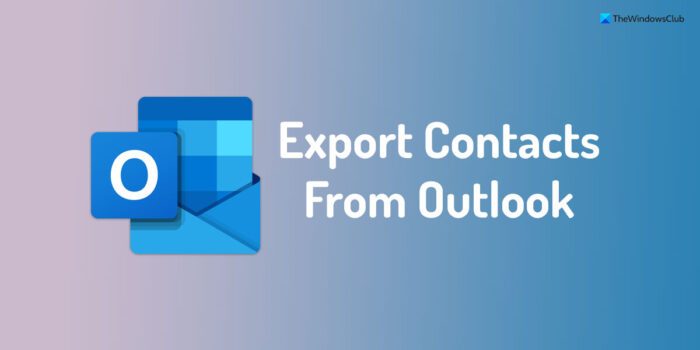 How to export contacts from Outlook