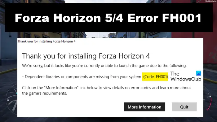 Forza Horizo​​n 5/4 エラー FH001