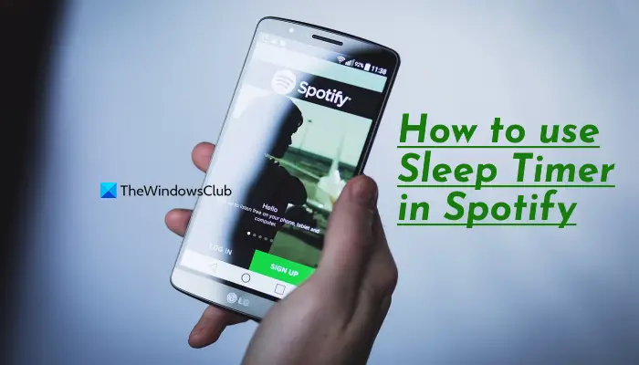 how to use sleep timer in spotify
