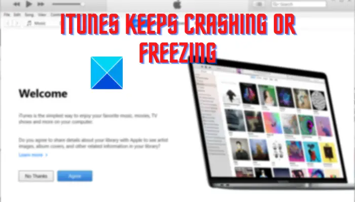 iTunes keeps crashing or freezing on Windows 11/10