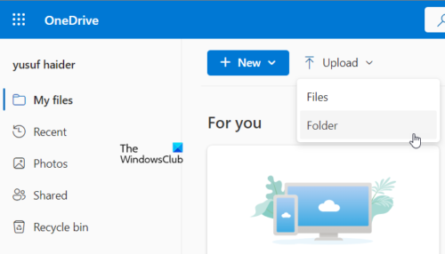 how to email a link to a onedrive folder