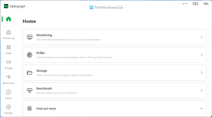 Radiograph app will monitor PC Temperature, Power & Performance