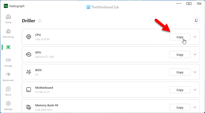 Radiograph app will monitor PC Temperature, Power & Performance