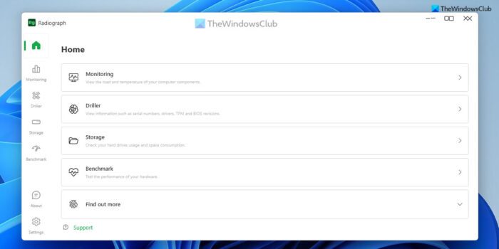 Radiograph app will monitor PC Temperature, Power & Performance