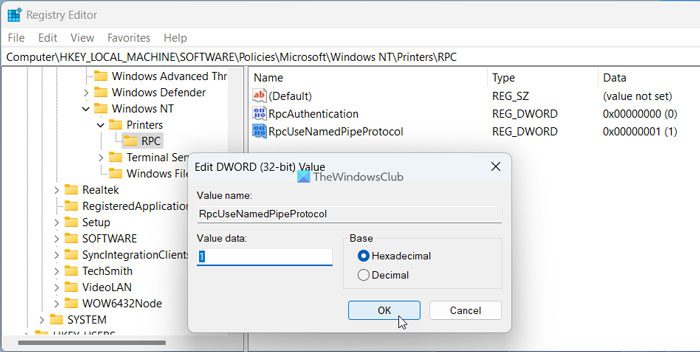 How to switch Network printing between TCP and RPC in Windows 11