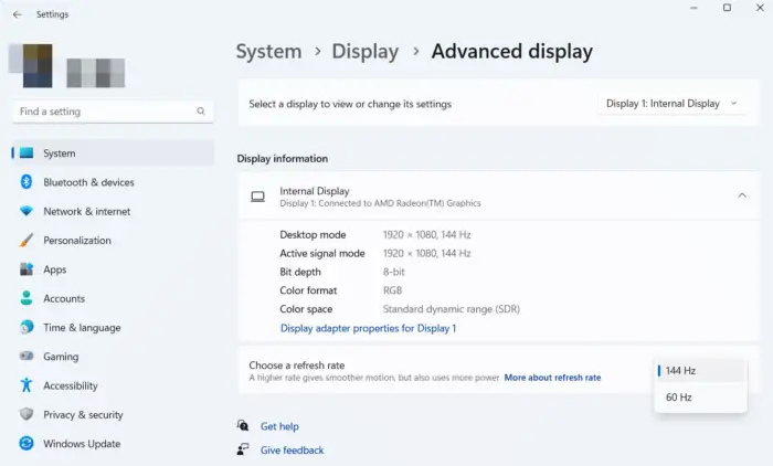 Increase Refresh Rate