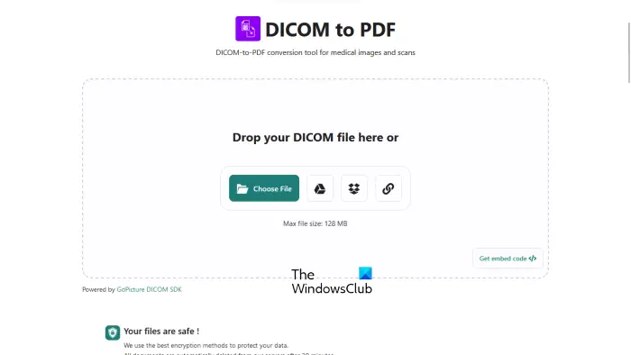 AvoPDF DICOM to PDF converter online