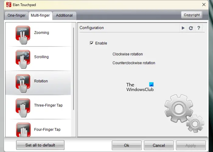 Check your touchpad settings