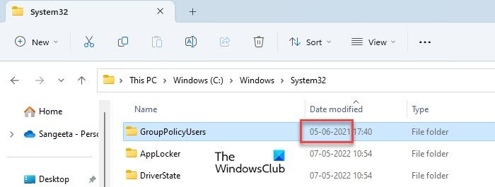 Content of System32 folder on Windows