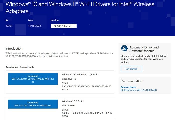 Download Intel Driver from Official Website