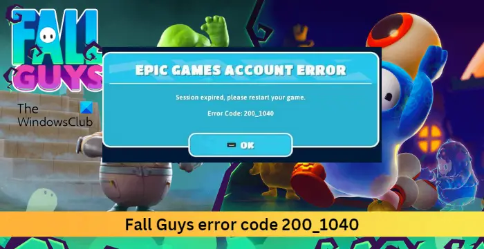 Fall Guys error code 200_1040