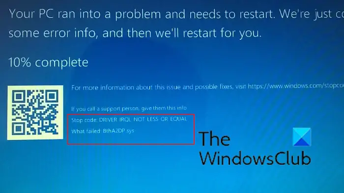 Fix BthA2DP.sys Blue Screen of Death error in Windows
