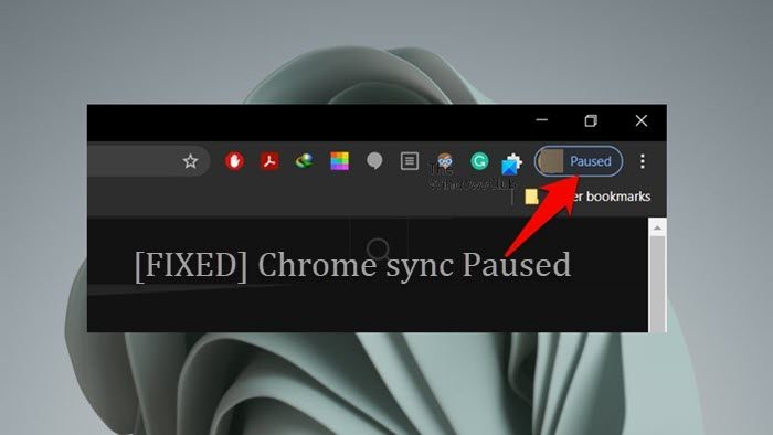 Fix sync Paused issue in Chrome