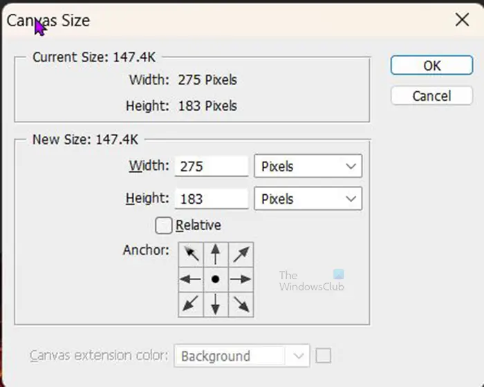 How to add a border around an image in Photoshop - Canvas size 1