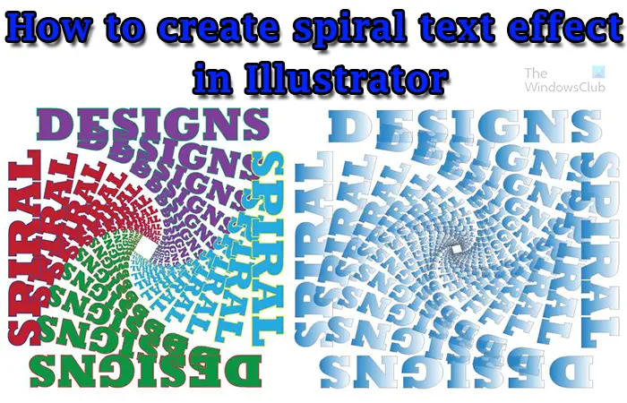 How to create spiral text effect in Illustrator -