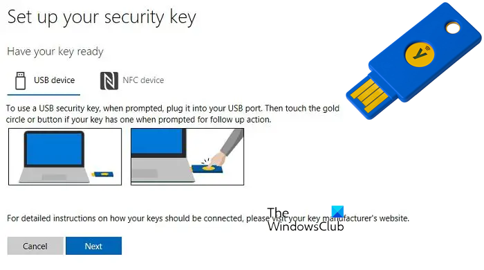 How to set up Security Key in Windows