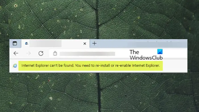Internet Explorer can’t be found — Edge IE mode