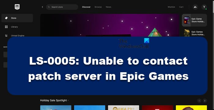 LS-0005: Unable to contact patch server in Epic Games