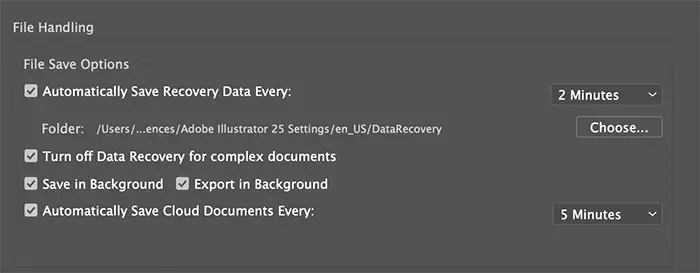 Recovering Illustrator files after a crash - file handling