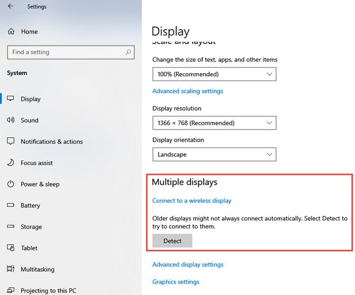 Second Monitor not working after Update