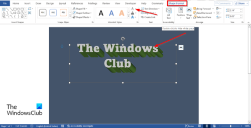 How to create a 3D text effect in Word