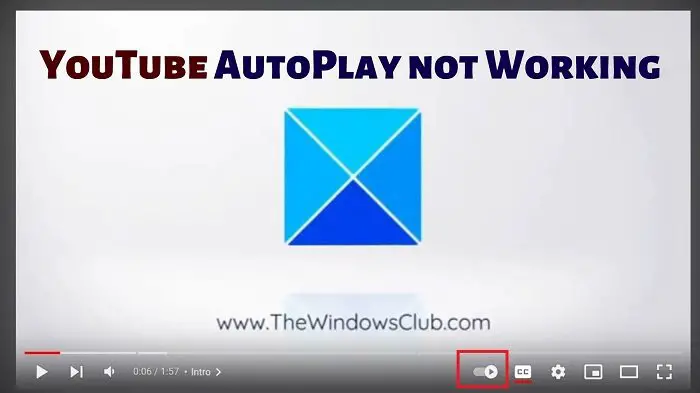 YouTube AutoPlay not Working