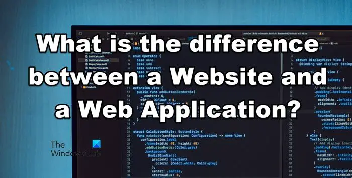 difference between a Website and a Web Application