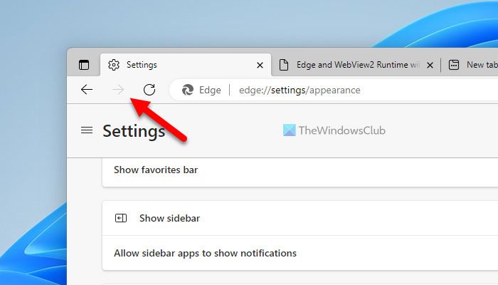 How to enable or disable Forward button in Microsoft Edge