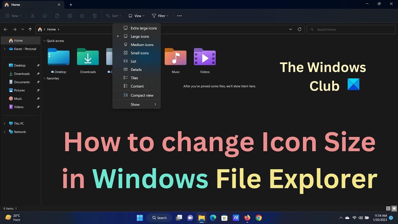 How to change Icon Size in Windows 11/10
