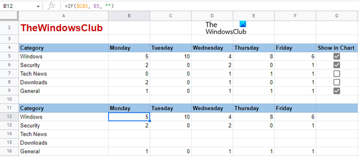 Adding data for chart in Google Sheets