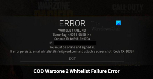 Fix COD Warzone WHITELIST FAILURE error