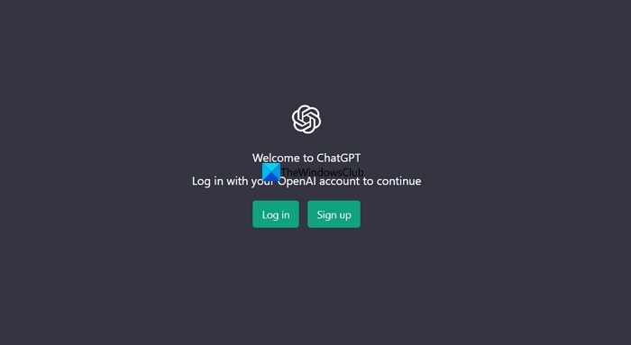 ChatGPT log in