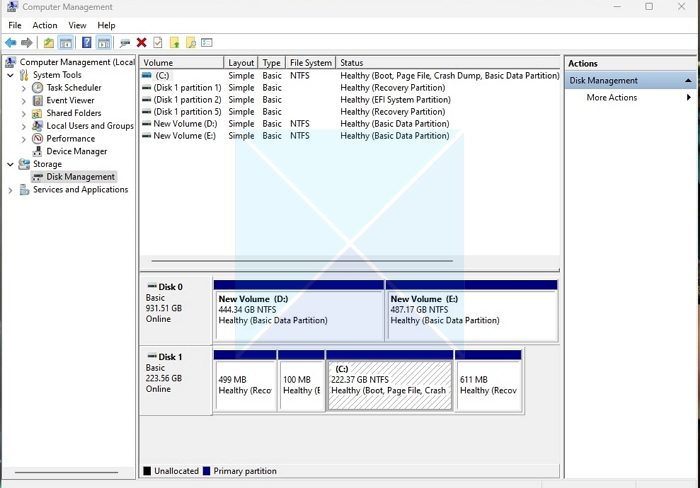 Disk Management Tool Drive Detection