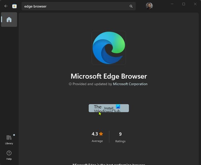Download and install Edge from another source - Microsoft Store