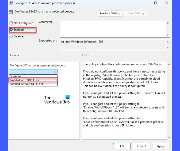 Enabling Local Security Authority protection using Group Policy Editor